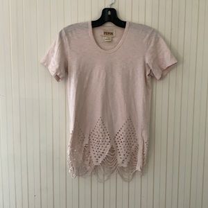 Pepin pale pink distressed t-shirt